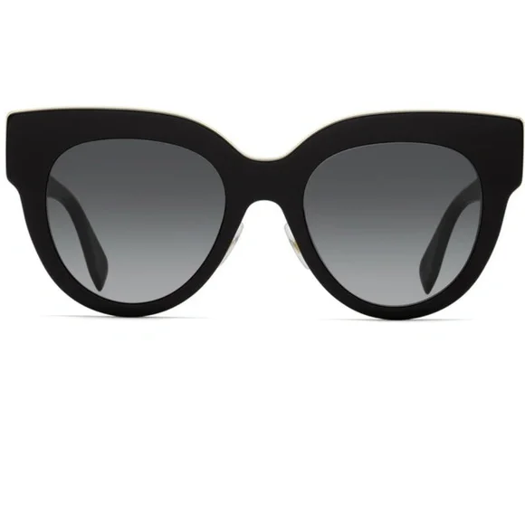 Fendi Women's Black Dark Grey Grad Sunglasses